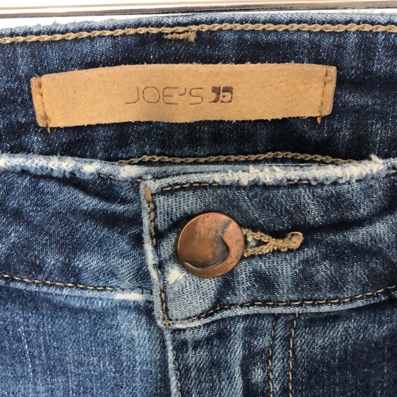JOE’S Mid Rise Waist Destroyed Ripped & Frayed Keagan Skinny Ankle Jeans Sz 28 - Picture 7 of 12